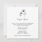 Wild Flowers Wedding Monogram Invitation Design Einladung (Rückseite)