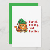 Wild, Fluffig und Festlich Feiertagskarte (Vorne/Hinten)