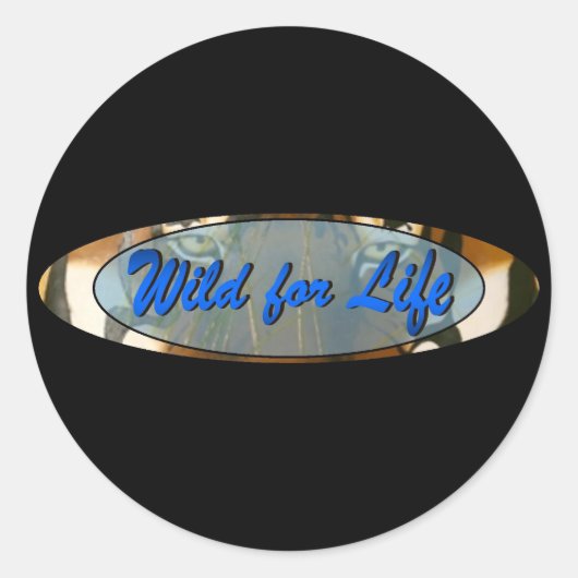 Wild for Life-Logo Runder Aufkleber (Vorderseite)