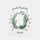 Wild Forest Botanical Monthly Baby Milestone Fleecedecke (Vorderseite)