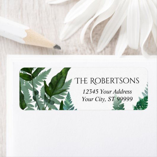 Wild Forest Fern Leaf Wedding | RÜCKSENDEADRESSE (Insitu)