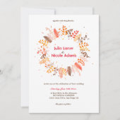 Wild Forest Fern Moss Pilz Botanische Hochzeit Einladung (Vorderseite)