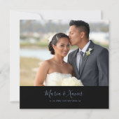 Wild Forest Floral Black Wedding Einladung (Vorderseite)