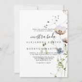 Wild Forest Floral Nuestra Boda Wedding Einladung (Vorderseite)