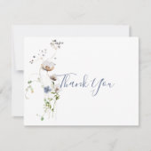 Wild Forest Floral Wedding Danke Karte (Vorderseite)