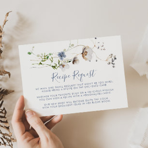 Wild Forest Floral Wedding Recipe Anfrage Begleitkarte
