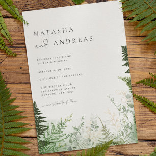 Wild Forest Foliage Wedding Einladung