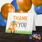 Wild Forest Fox Woodland Party Danke Karte