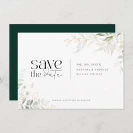Wild Forest Greenerity Wedding Save The Date