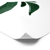 Wild Forest | Grüne botanische Hochzeit Poster (Ecke)