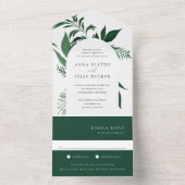 Wild-Forest-Grüner Botanischer Botanischer Bogen All In One Einladung (Innen Boden)