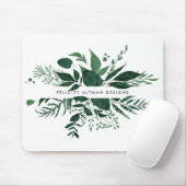 Wild Forest | Grünes botanisches Personalisiert Mousepad (Mit Mouse)