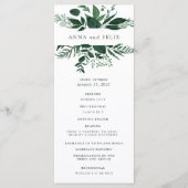 Wild-Forest-Hochzeitsprogramm Programm (Vorderseite)
