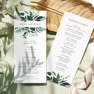 Wild-Forest-Hochzeitsprogramm Programm
