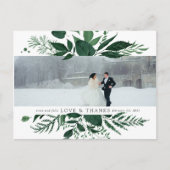 Wild Forest | Hochzeitsszenario Foto Vielen Dank Postkarte (Vorderseite)