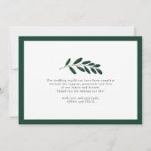 Wild Forest | Hochzeitswohnung Foto Dankeschön Kar Dankeskarte (Rückseite)