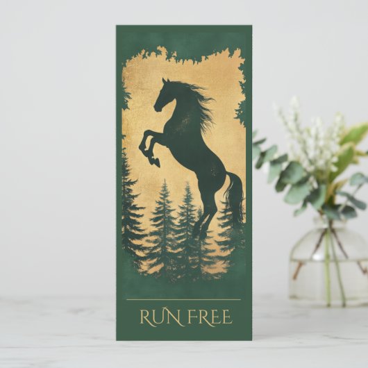 Wild Forest Horse Karte — Lauf Frei (Stehend Vorderseite)