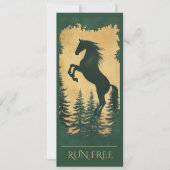 Wild Forest Horse Karte — Lauf Frei (Vorderseite)