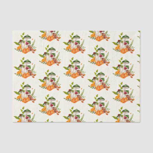Wild Forest Mushroom Harvest Seidenpapier (Vorderseite)