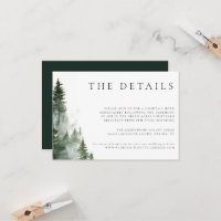 Wild-Forest-Pine-Bäume Hochzeitskarte