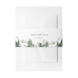 Wild-Forest-Pines Hochzeit Einladungsbanderole