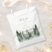 Wild Forest Pines Wedding Danke Geschenktütchen (Ausgeschnitten)
