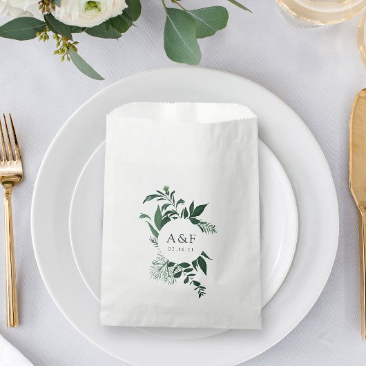 Wild Forest Wedding Monogram Geschenktütchen
