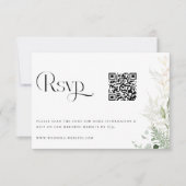 Wild Forest Wedding QR Code RSVP Card Karte (Vorderseite)