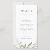 Wild Forest Wedding Table Vielen Dank Dankeskarte (Vorderseite)