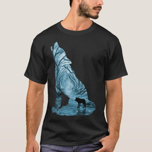 Wild Forest Wolf - Türkis T-Shirt (Vorderseite)