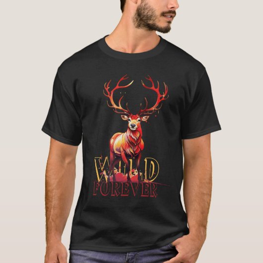 Wild Forever Deer T-Shirt (Vorderseite)