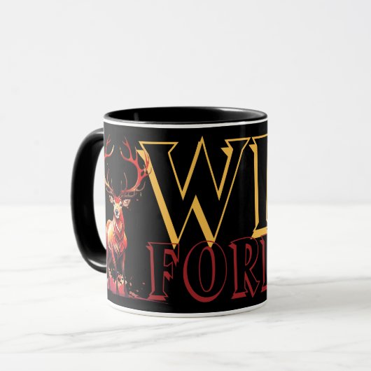 Wild Forever Deer Tasse (Vorderseite Links)