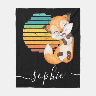 Wild Forrest Animals Baby Fleece Blanket