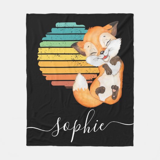 Wild Forrest Animals Baby Fleece Blanket (Vorderseite)