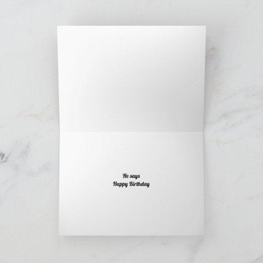 Wild Fox Birthday Card Karte (Innenseite)