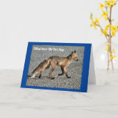Wild Fox Birthday Card Karte (Gelbe Blume)