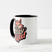 "Wild Fox Design Bleibe" Tasse (Vorderseite Links)