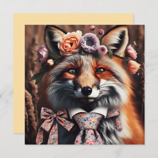 Wild fox wearing a tie cute  (Vorne/Hinten)