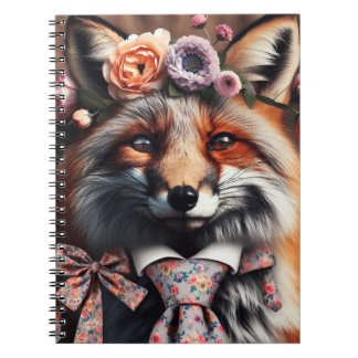 Wild fox wearing a tie cute notizblock