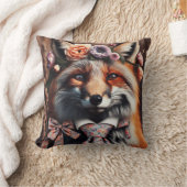 Wild fox wearing a tie cute pillow kissen (Decke)