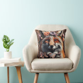 Wild fox wearing a tie cute pillow kissen (Stuhl )