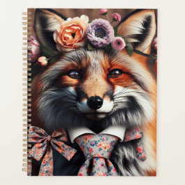 Wild fox wearing a tie cute planer