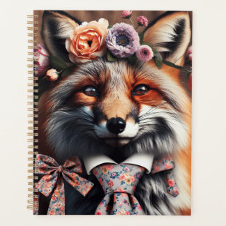 Wild fox wearing a tie cute planer