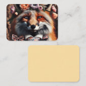 Wild fox wearing a tie cute  visitenkarte (Vorne/Hinten)