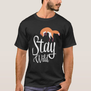 Wild Fox Wildtier bleibe T-Shirt
