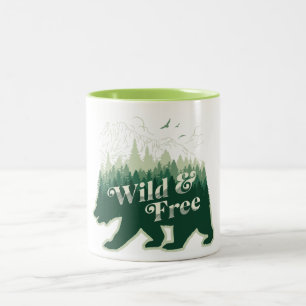 Wild & Free Bärenwald Natur Vintage Zweifarbige Tasse