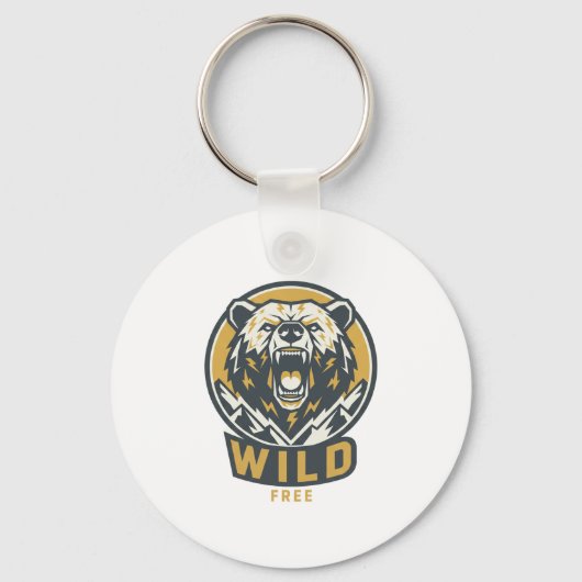 WILD & FREE Bear Emblem Keychain Schlüsselanhänger (Vorderseite)