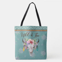 Wild & Free Boho-Tasche (verblasstes Türkis)