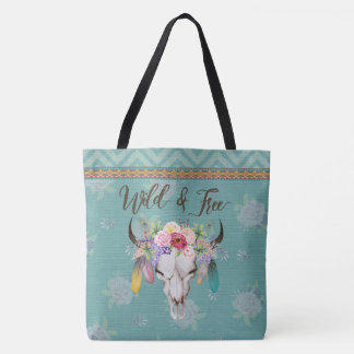 Wild & Free Boho-Tasche (verblasstes Türkis) Tasche
