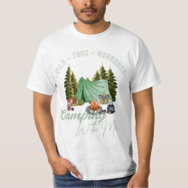 Wild • Free • Grounded – Nature Camping Vibes T-Shirt